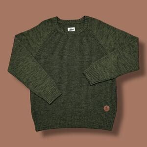 Just Another Fisherman Sweater Merino Wool Acrylic Blend Crewneck Green 2XL